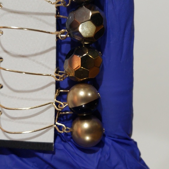 Catherine Malandrino Colorful Dangle Earrings - Set of 3 Women, Gold-Tone Hooks - Picture 8 of 8